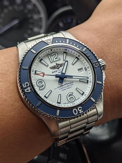 breitling superocean 42 white dial.